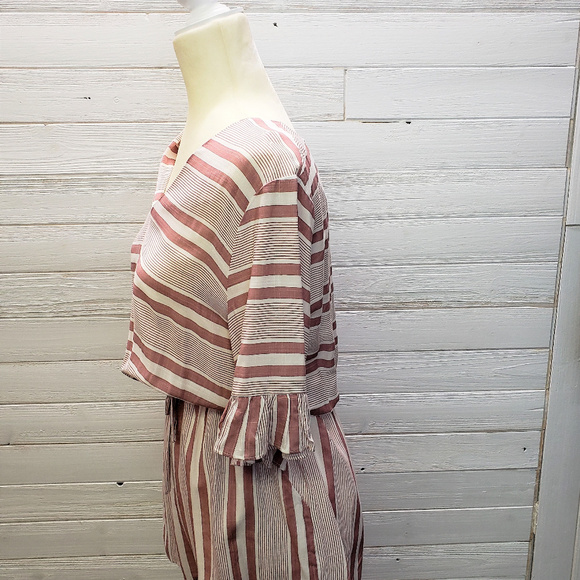 Pink and White Striped Romper - Picture 2 of 7